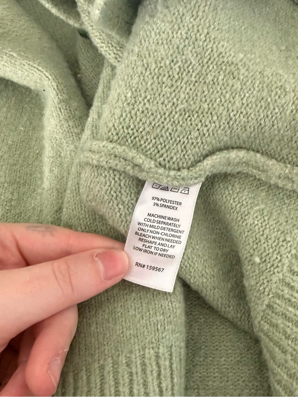Sage green floral embroidered cardigan - Picture 5 of 7